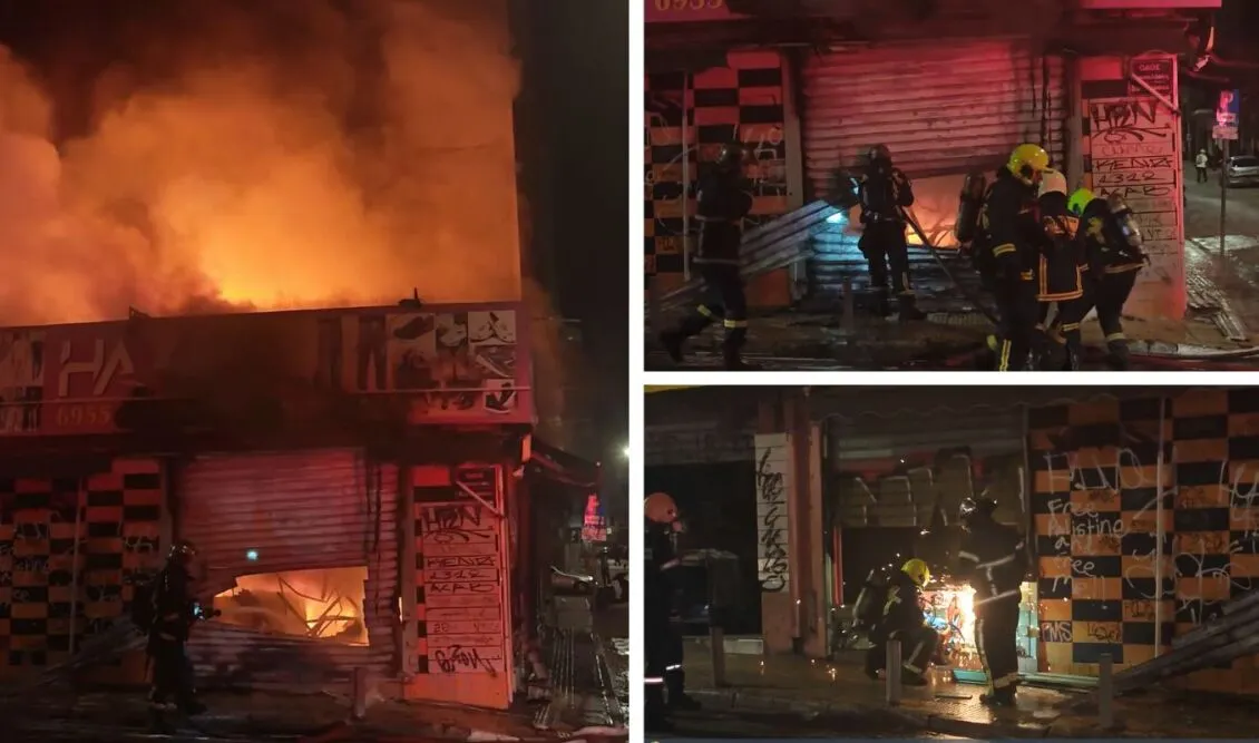 Φωτιά σε εμπορικό χώρο στην Ομόνοια, διακοπή κυκλοφορίας στη Μενάνδρου