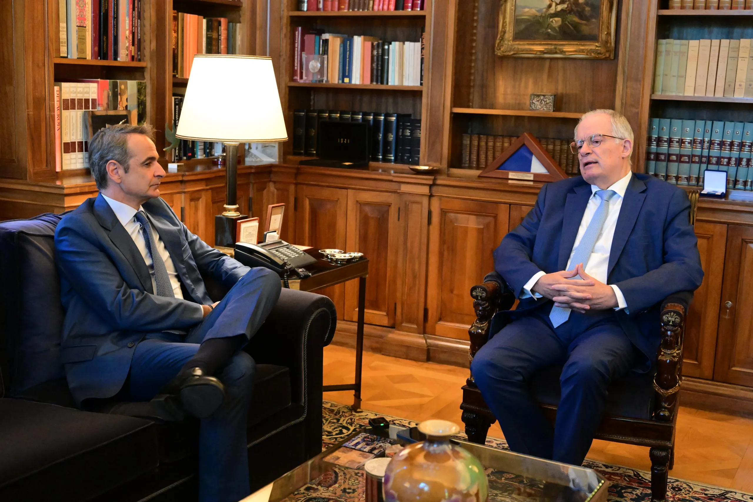 Μητσοτάκης και Τασούλας δείπνησαν στη Θεσσαλονίκη μετά την τελετή στον Λευκό Πύργο