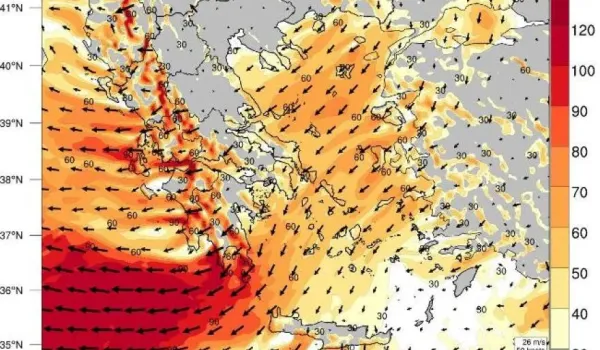 Red Code σε επτά περιοχές για τις καταιγίδες και τους θυελλώδεις ανέμους